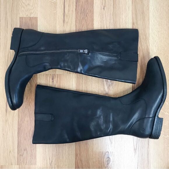 BORN Shaunie Black Leather Knee High Riding‎ Boot Low Heel Fall Winter Size 6.5 - Picture 7 of 15